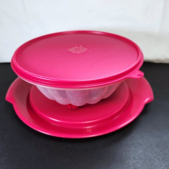Tupperware Jello Mold Jel-N-Serve 7 Piece Set Four Design Inserts 616 - Picture 2 of 10